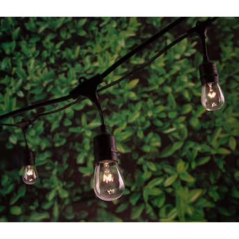 Harbor Breeze 24-ft Plug-in Black Indoor/Outdoor String Light with 12 White-Light Incandescent Ed... | Lowe's