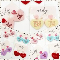 Conversation Heart Earrings Valentine's Day Jewelry | Etsy (US)