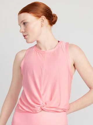 Sleeveless Cloud 94 Soft Twist-Front Cropped Top for Women | Old Navy (US)