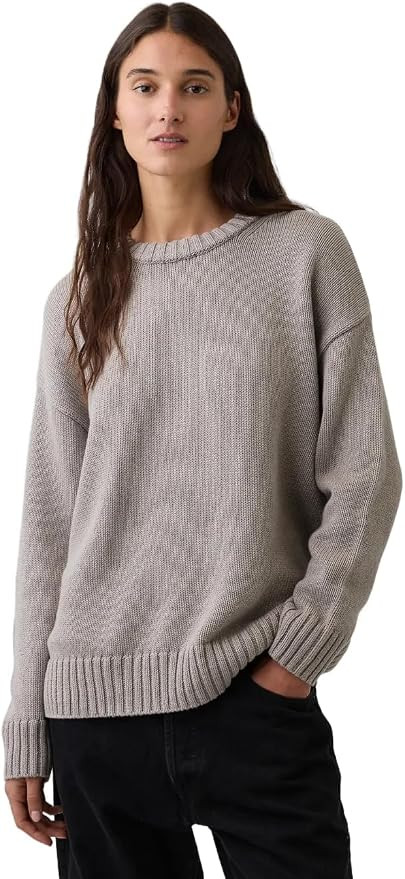 Gap Women's Oversized Boyfriend Cotton Crew Sweater | Amazon (US)