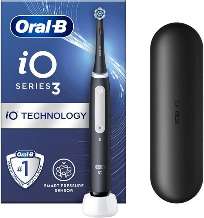 Oral-B iO3 Electric Toothbrushes Adults, 1 Toothbrush Head & Travel Case, 3 Modes with Teeth Whit... | Amazon (UK)