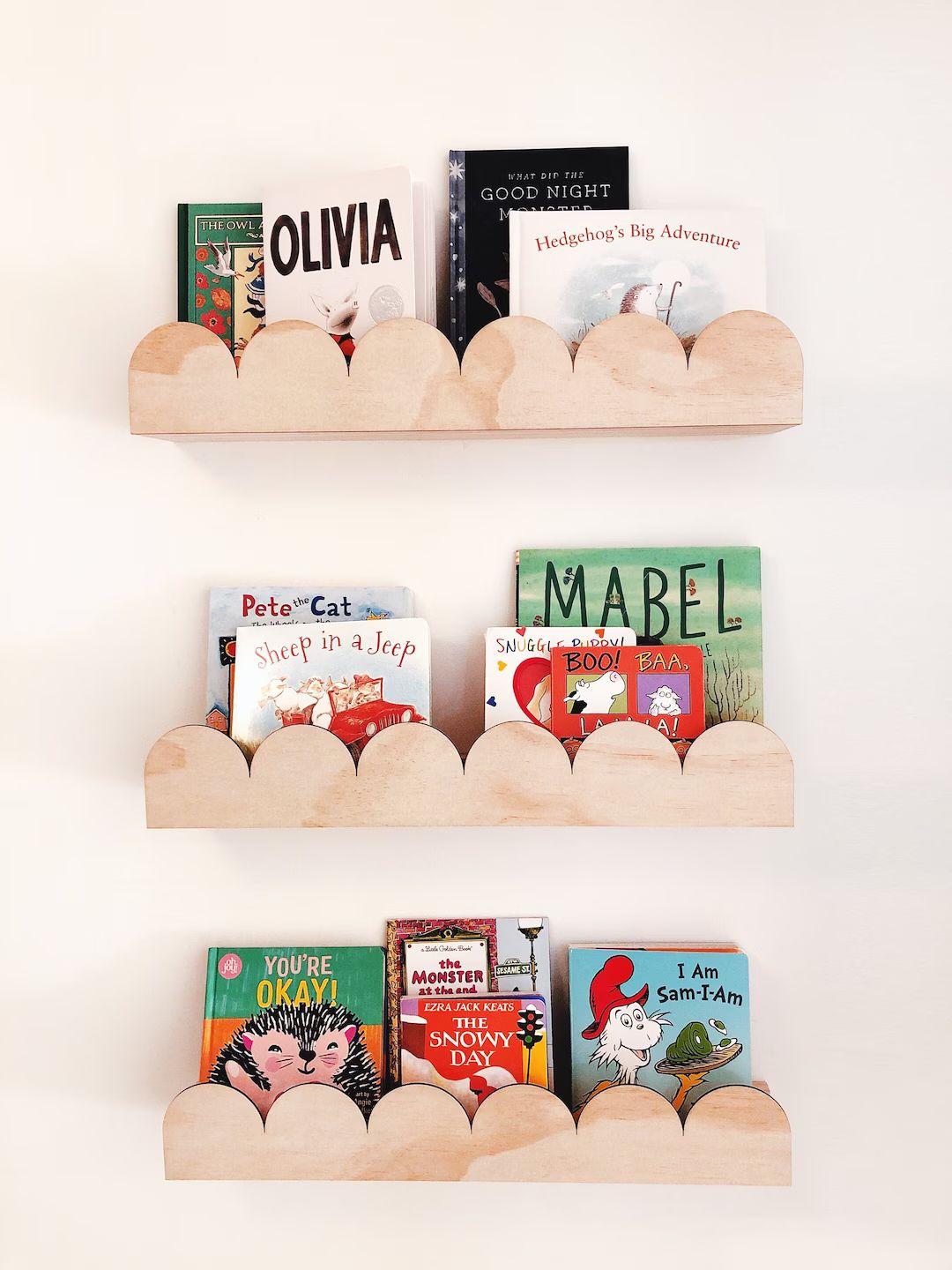 Arch Kids bookshelf (1 piece) - Scalloped bookshelf, Scallop Pattern, Scallop Bookshelf, Book She... | Etsy (US)