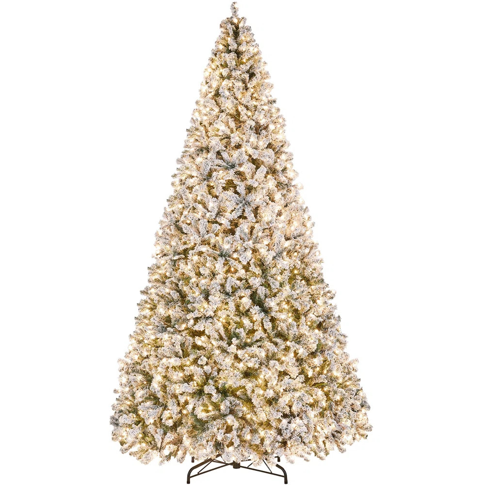 Pre-lit Flocked Artificial Christmas Tree | Wayfair North America