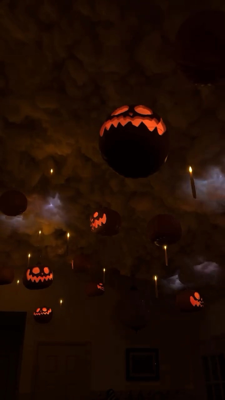After years of dreaming about it, we finally leveled up my floating pumpkins and added the viral cloud ceiling for Halloween ⚡️🎃🕯️🌩️

#halloweendecor #floatingpumpkins #floatingcandles #cloudceiling #halloween #halloweendecorations #harrypotterhalloween #halloweenvibes #spookyseason #spookyszn #harrypotter #fyp #foryou #foryoupage #reels #reelsinstagram #diyhalloween #diyhalloweendecor #diyhalloweendecorations

#LTKSeasonal #LTKFindsUnder50 #LTKHome