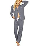 Ekouaer Pajamas Women's Long Sleeve Sleepwear Soft Button Down Loungewear Pjs Set Nightwear XS-XX... | Amazon (US)