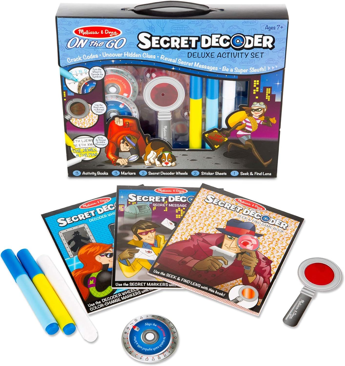 Melissa & Doug On the Go Secret Decoder Deluxe Activity Set and Super Sleuth Toy | Amazon (US)