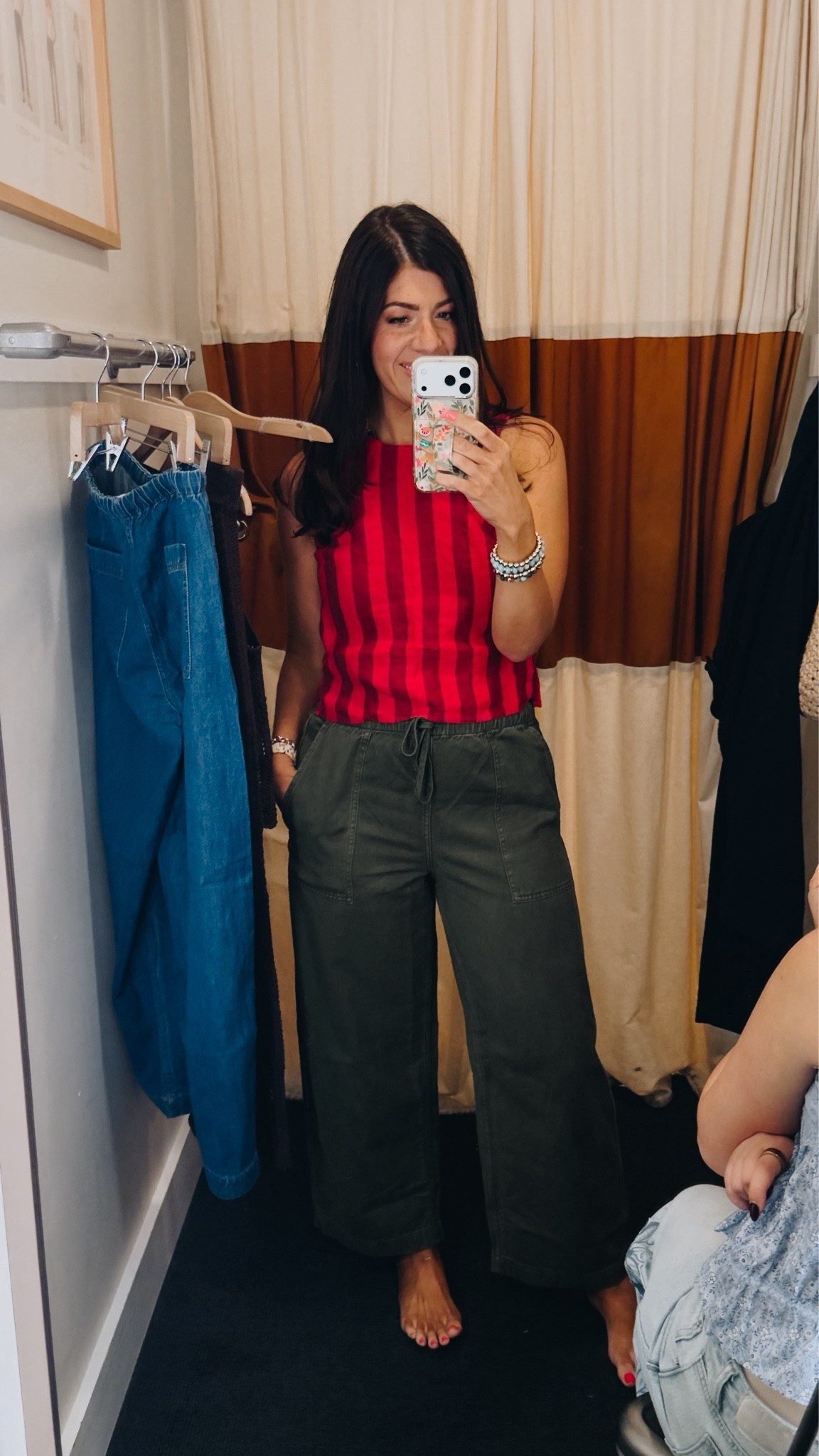 Stopped by Madewell while erranding 
In a medium pull on barrel and medium striped tie back top

#LTKMidsize #LTKTall #LTKdayinmylife