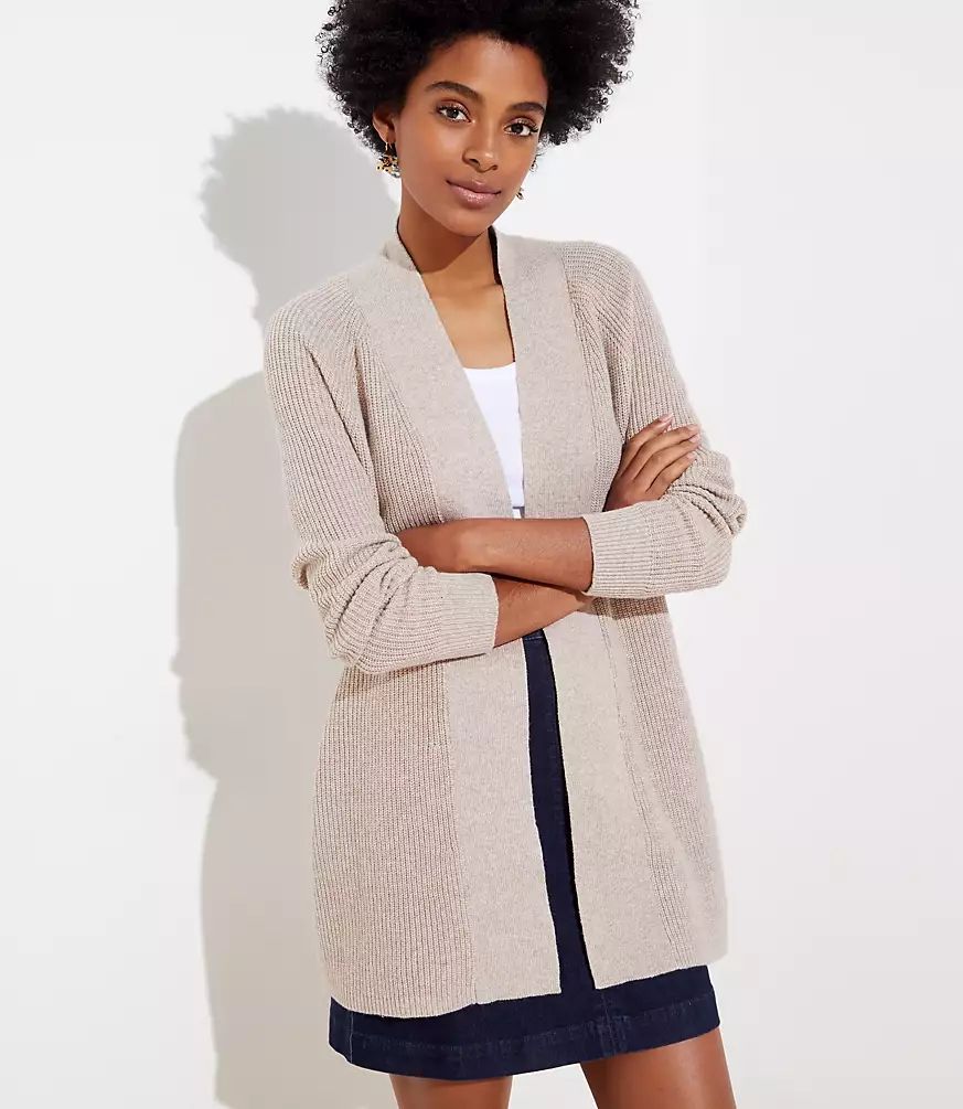 Ribbed Open Cardigan    $59.50 | LOFT