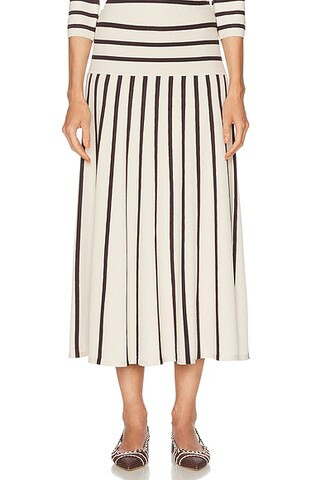 Illuminate Stripe Midi Skirt | FWRD 