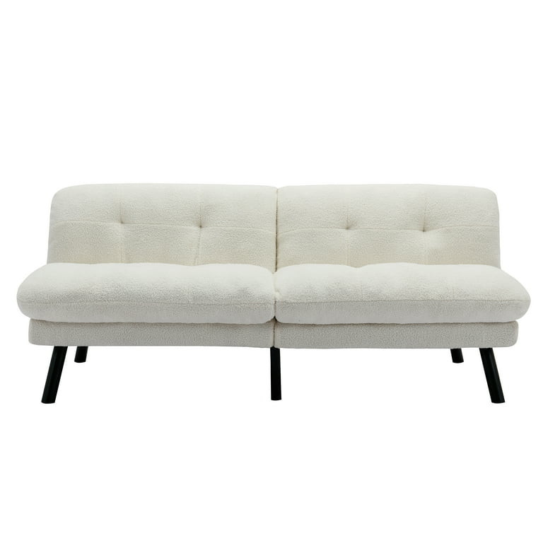 Mainstays Camden Cozy Futon, Cream Boucle Fabric | Walmart (US)