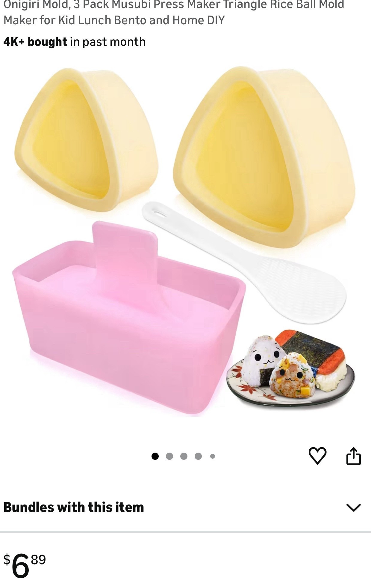 Onigiri Mold, 3 Pack Musubi Press Maker Triangle Rice Ball Mold Maker for Kid Lunch Bento and Home DIY

#LTKfoodie #LTKSaleAlert #LTKHome