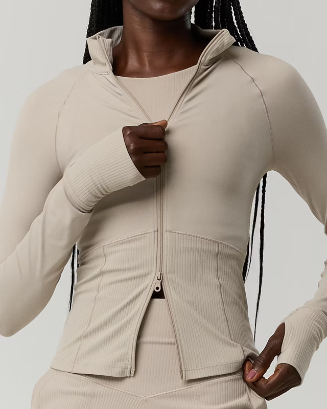 OFFLINE By Aerie Real Me Long Sleeve Mock Neck Full Zip | Aerie