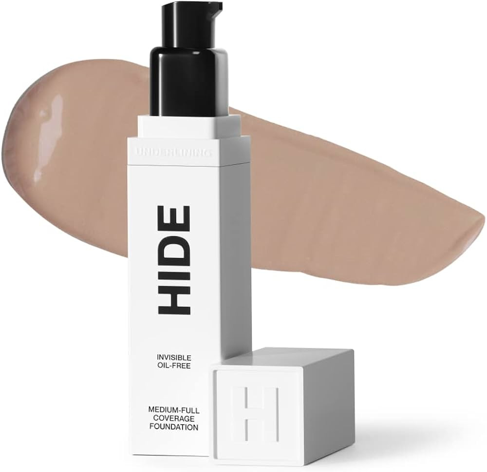 HIDE PREMIUM Liquid Foundation, Multi-Use Waterproof Foundation, Medium/Full Coverage Foundation,... | Amazon (US)