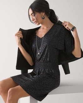 Kimono-Sleeve Smocked Dress | White House Black Market