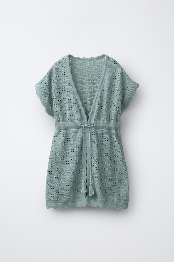 CROCHET KNIT CAFTAN | Zara US