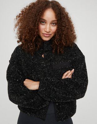 OFFLINE By Aerie Sherpa Speckled Jacket | American Eagle Outfitters (US & CA)