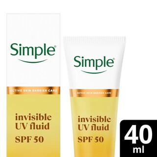 Simple Invisible Uv Face Fluid Spf 50 40Ml | Tesco F&F