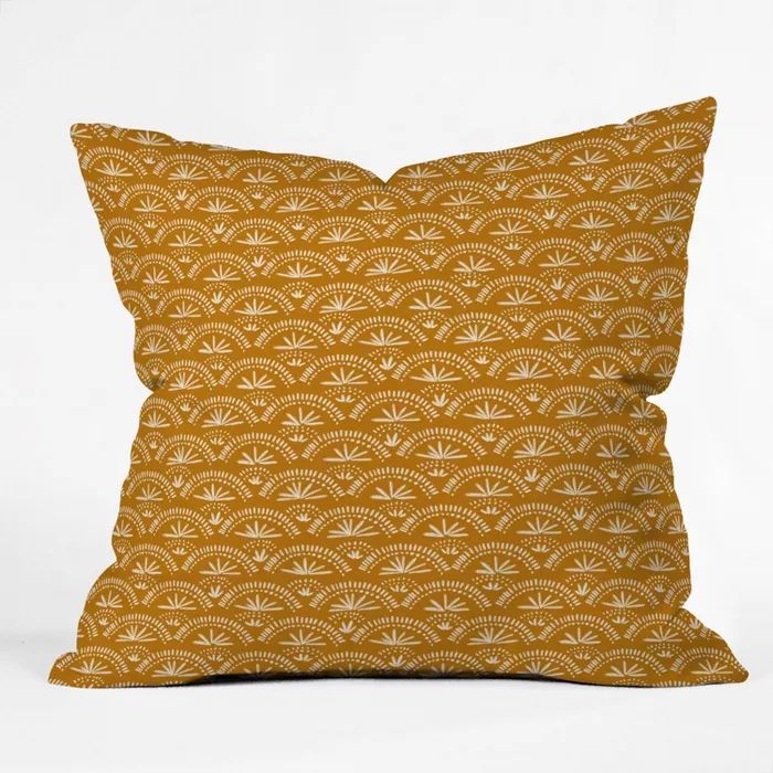 26"x26" Joy Laforme Morrocan Fan Square Throw Pillow Yellow - Deny Designs | Target