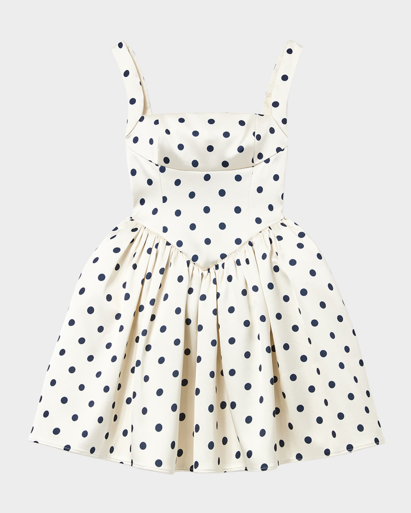 Polka Dot Satin Mini Dress | Neiman Marcus