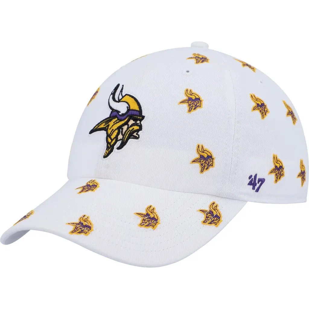 Women's '47 White Minnesota Vikings Confetti Clean Up Adjustable Hat at Nordstrom | Nordstrom
