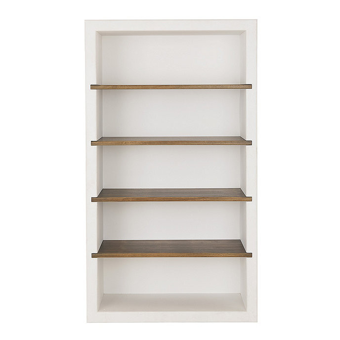 Malta Tall Bookcase in White Plaster Finish | Ballard Designs, Inc.