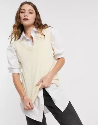 Daisy Street oversized sweater vest with relaxed hem | ASOS (Global)