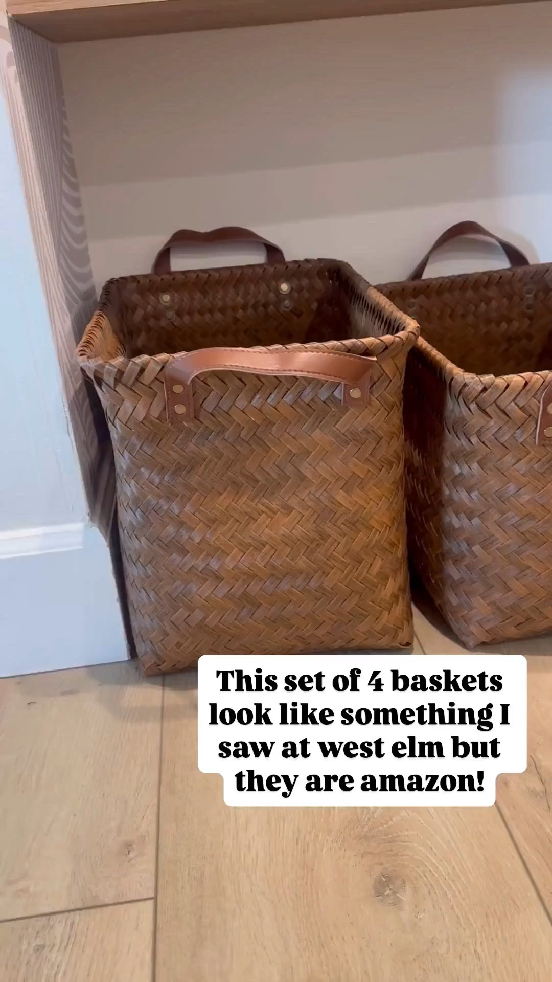 These baskets look designer but are from Amazon! They were restocked and are on sale right now!

