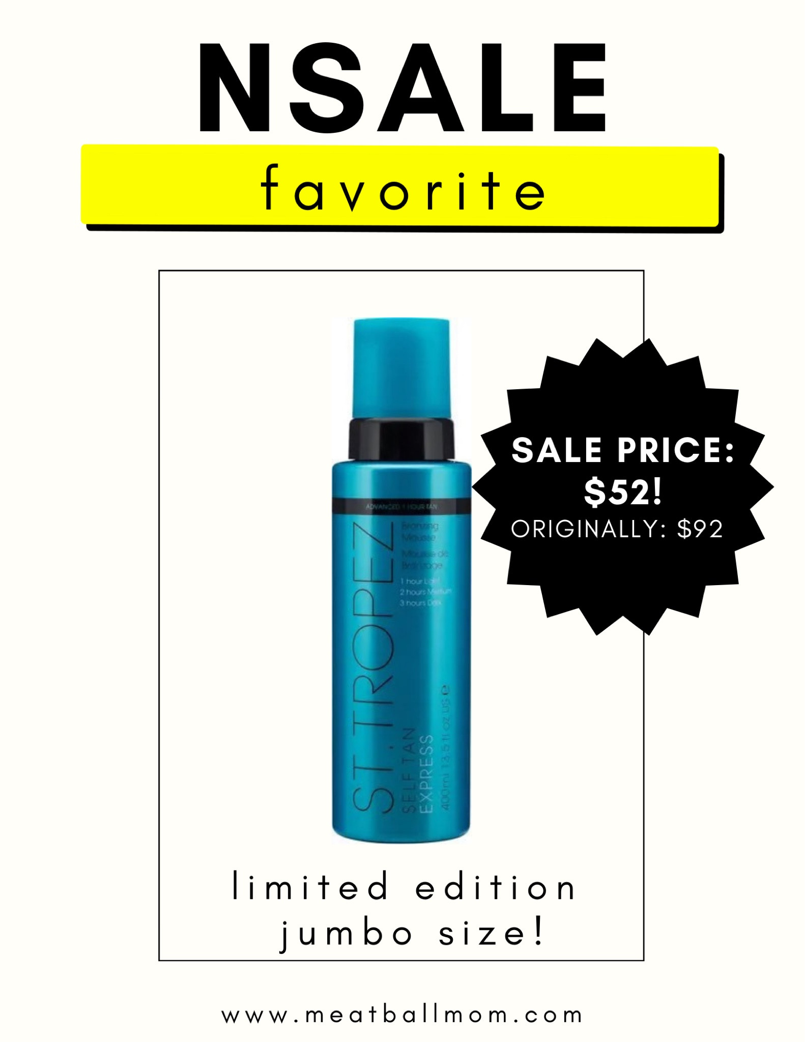 Nordstrom Anniversary Sale Favorite!

I usually buy one of these at the anniversary Sale - such a great deal and its a limited edition jumbo size self tanner.

This has been my favorite self tanner for years - it gives a nice bronzy glow and not an orange look.  

Highly recommend applying the self tanner with the tanning mitt.

Make sure to favorite sale products on my LTK shop now and shop later from your Favorites tab - all in the LTK app!

Want to see all my Nordstrom faves? Check out my collection and search ‘Nordstrom’ in the search bar in my LTK shop! 

#LTKsalealert #LTKunder100 #LTKxNSale