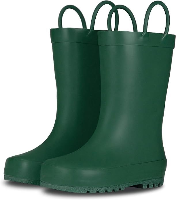 Lone Cone Premium Natural Rubber Rain Boots for Toddlers and Kids with Solid Design | Amazon (US)