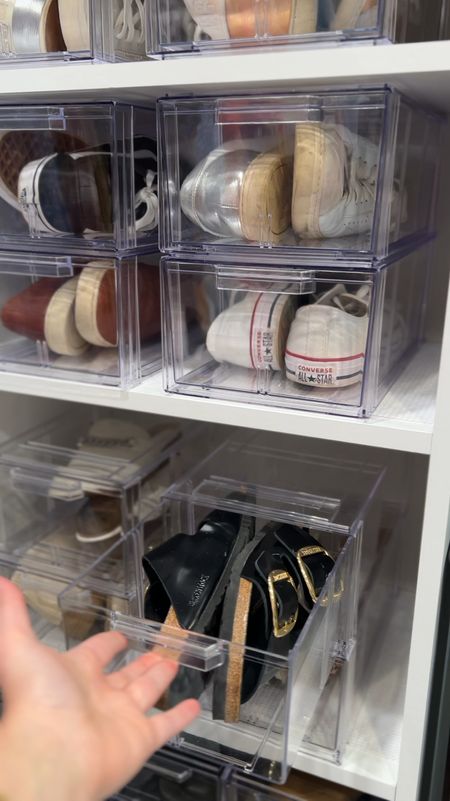 The best shoe drawers! Stacking/sliding shoe drawers! I bought the 4 pack of large & 6 pack of small - it’s a better deal that way! 

#LTKshoecrush #LTKhome #LTKfindsunder50