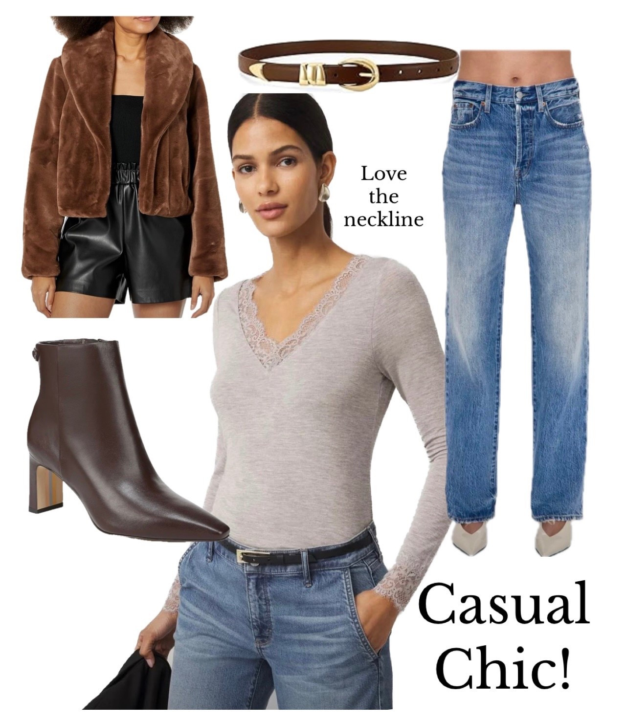 Casual Chic! When I saw this top I immediately thought, “so cute! I have to style an outfit!” Love the vneck with lace detail. Easy to dress up or go more casual. 

#LTKHoliday #LTKdayinmylife #LTKOver40