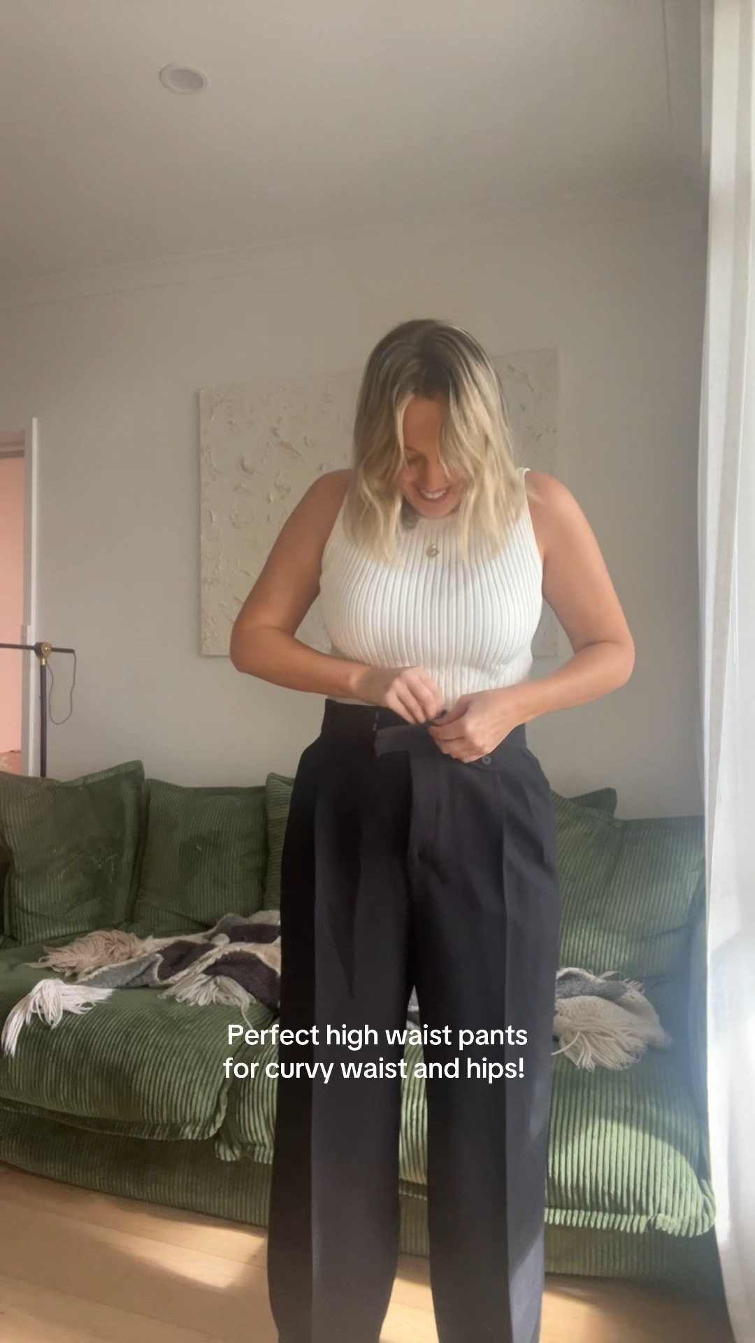 The perfect high waist pant for a small waist and curvy hips! 

#LTKmidsize #LTKstyletip #LTKcurves