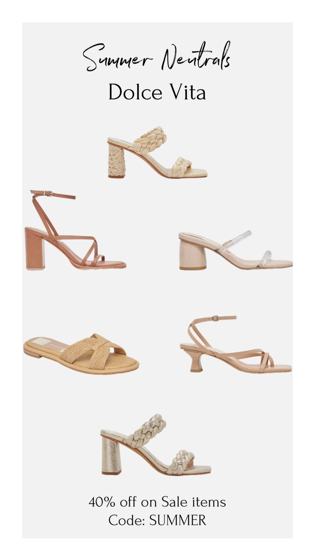 Dolce Vita 40% of on sale items! Code: SUMMER 

#LTKSeasonal #LTKStyleTip