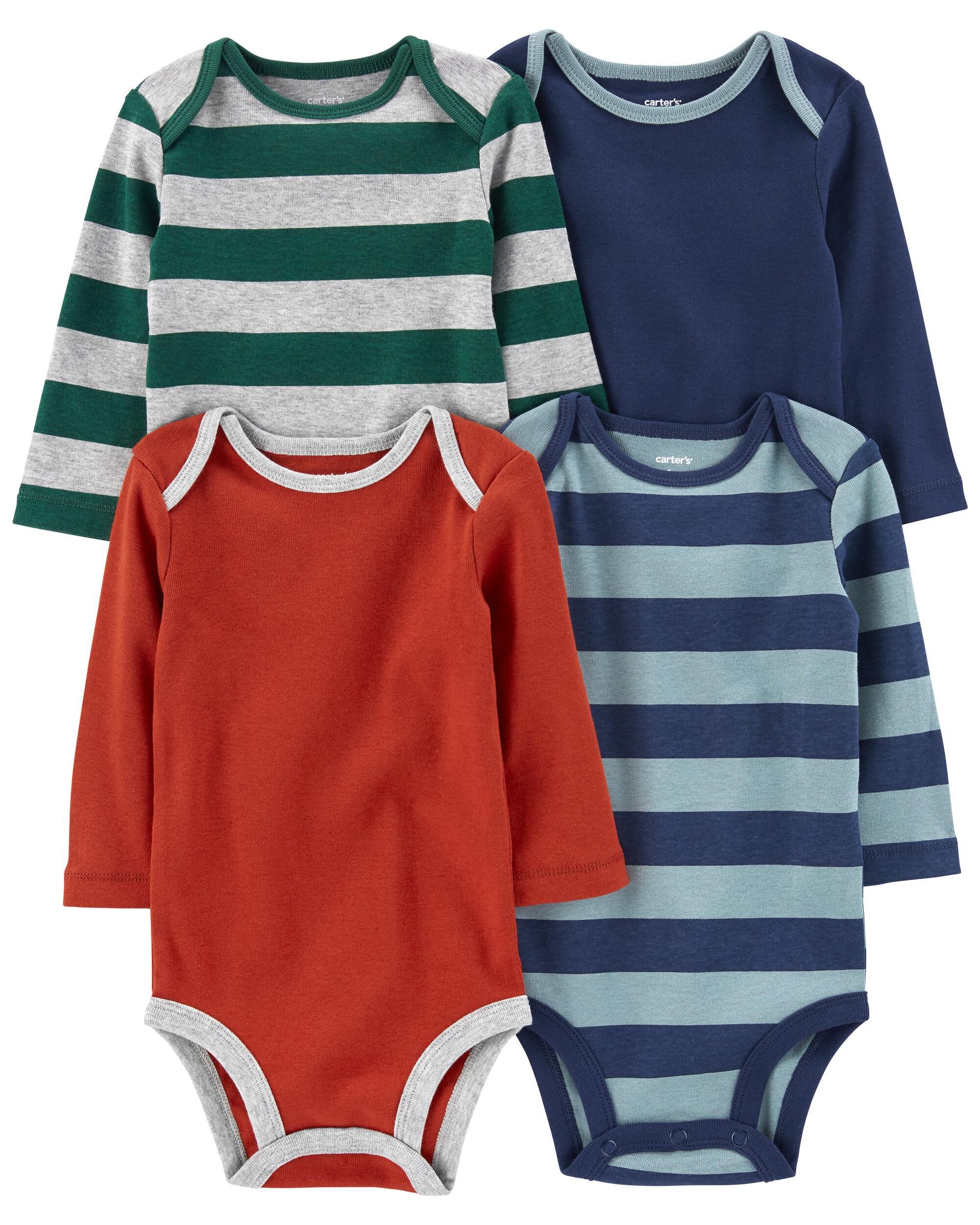 Baby 4-Pack Long-Sleeve Bodysuits | Carter's