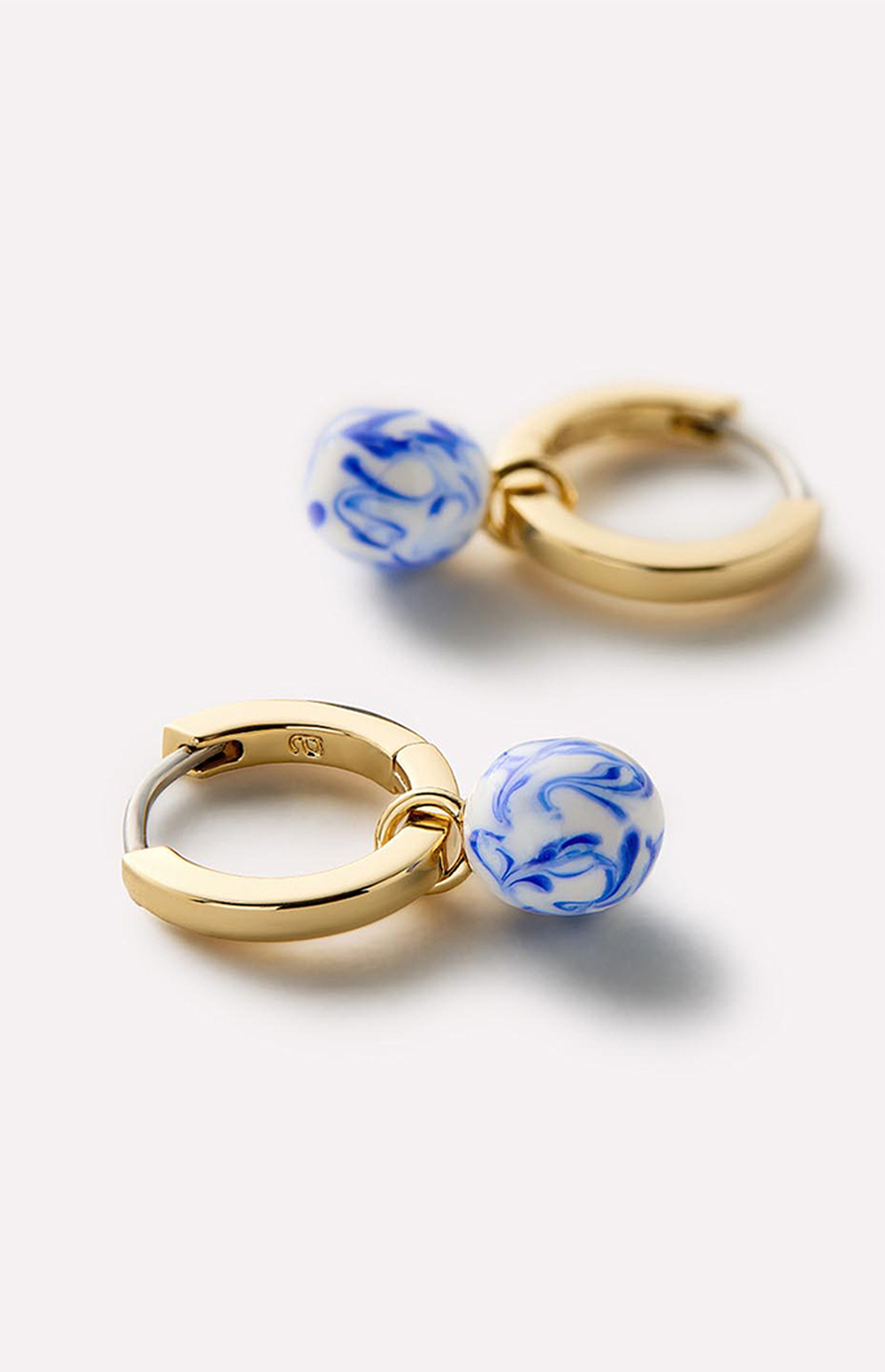 Ana Luisa Lainey Marble Blue Gold Drop Earrings | PacSun