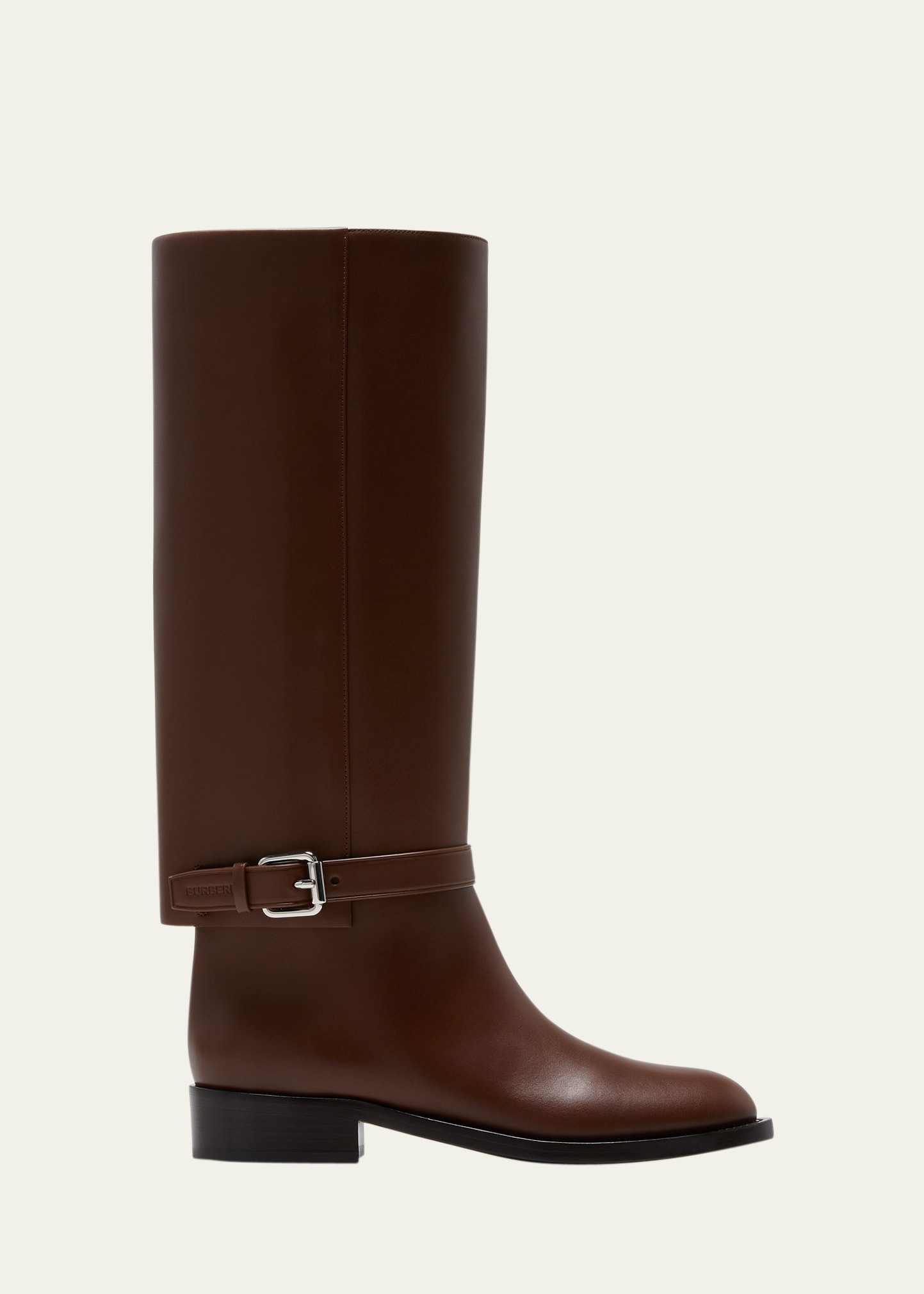 Burberry Emmett Leather Buckle Riding Boots | Bergdorf Goodman