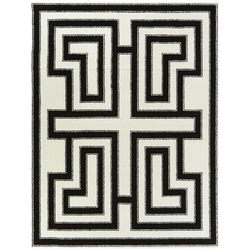 Zeitz Performance White/Black Rug | Wayfair North America