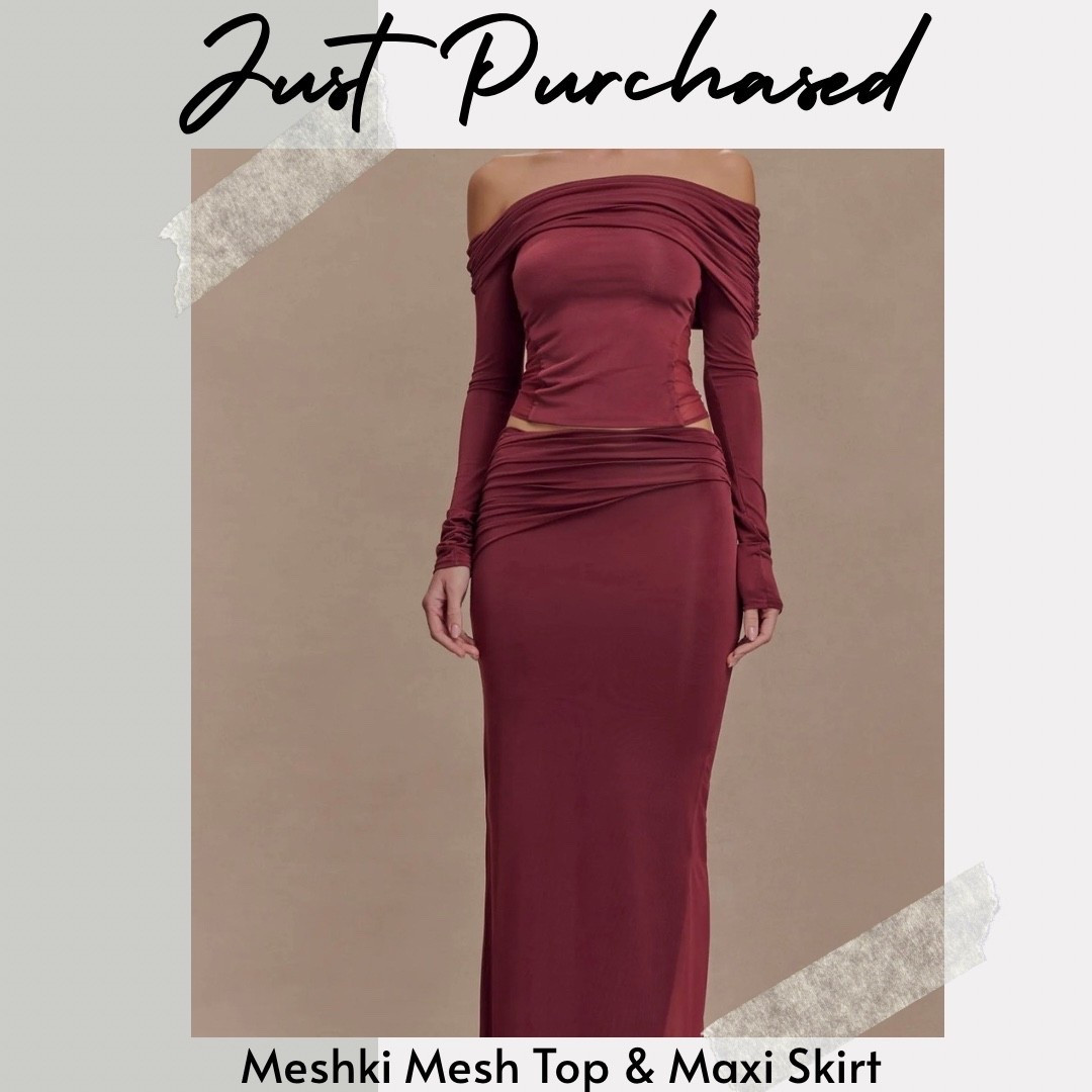 Just Purchased from Meshki!

This set is gorgeous!!

LTKplussize / ltkmidsize / meshki / meshki sale / sale / sale alert / maxi skirt / mesh skirt / matching set / matching sets / burgundy skirt / burgundy top / long sleeved top / wine colored outfit / summer outfit / summer style

#LTKootd #LTKSeasonal #LTKSaleAlert