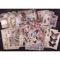 200 Pcs Retro Nature Junk Journal Kit, Flowers Sticker Pack, Memo Deco Paper, Ephemera, Vintage, Leaves, Garden, Forest, Woodland, Butterfly | Etsy (US)