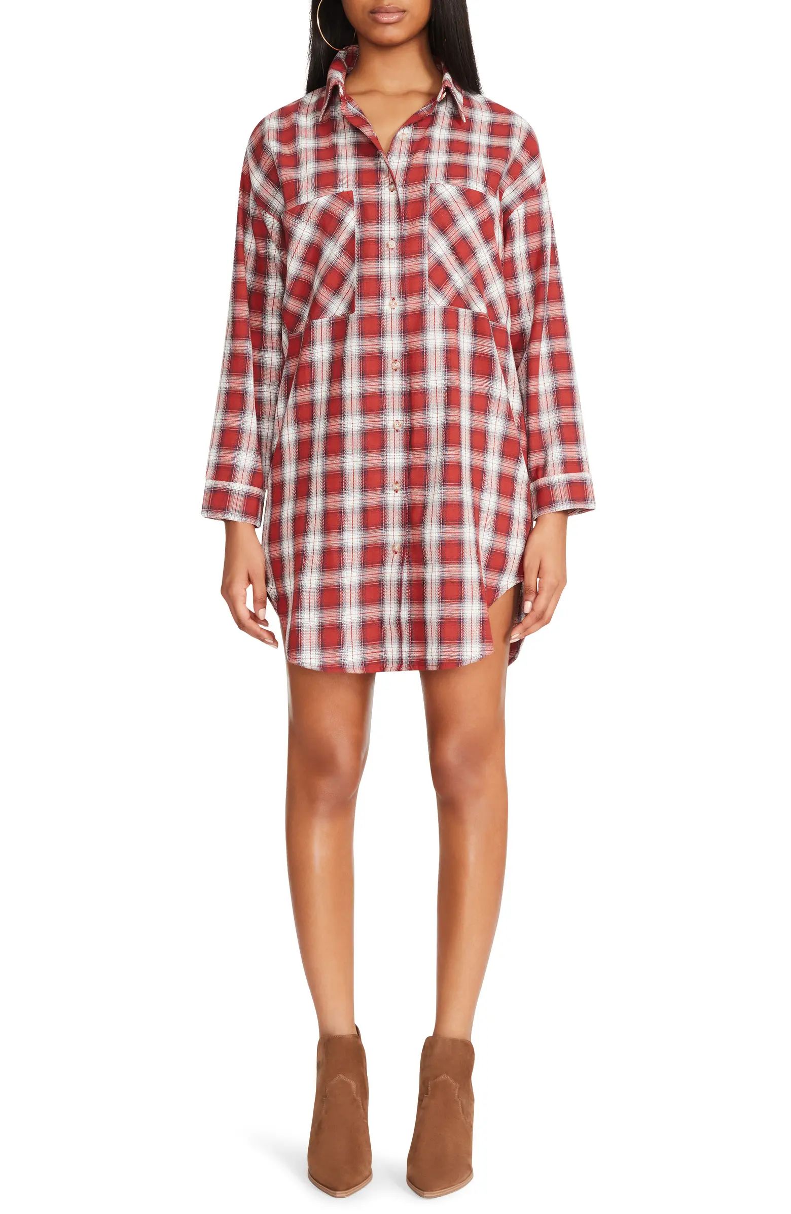 Country Doll Long Sleeve Plaid Shirtdress | Nordstrom