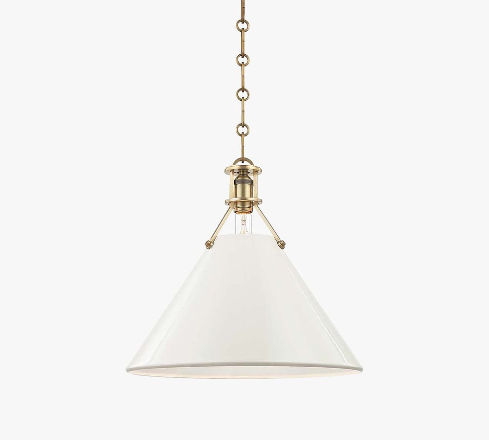 Jocelyn Flared Metal Pendant | Pottery Barn (US)