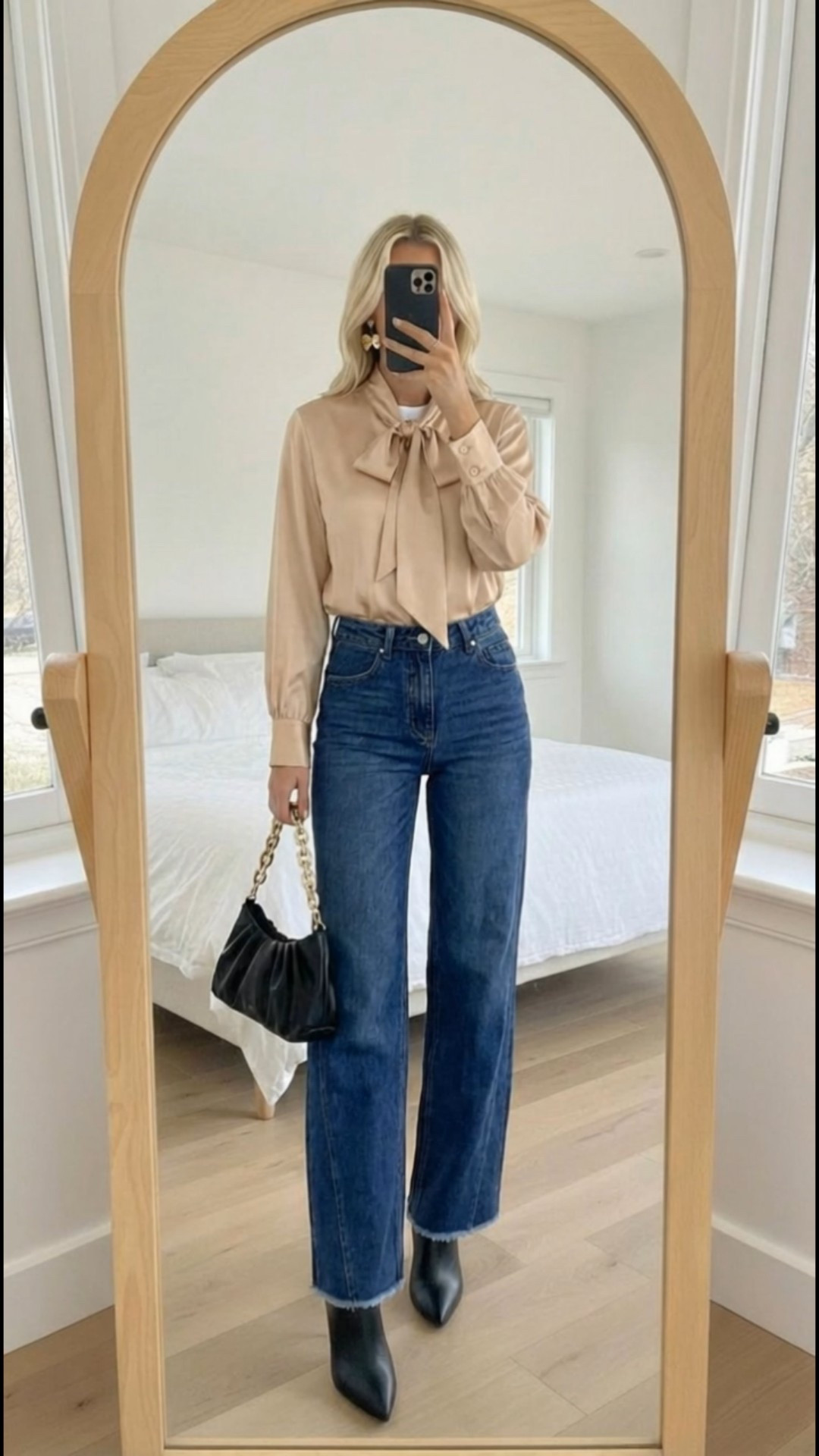 Casual but make it classy ✨**
Cream satin tie-top + perfect-fit jeans + black boots + a sleek black bag = the easiest casual-dressy outfit for brunch, errands, holiday get-togethers, or date night. Effortless, polished, and totally wearable.

satin tie top, cream satin blouse, casual dressy outfit, jeans outfit idea, elevated basics, Amazon fashion finds, chic everyday style, winter outfit inspo, classy casual look, polished weekend outfit, monochrome accessories, simple stylish outfit.


#LTKgrwm #LTKHoliday #LTKmorningroutine