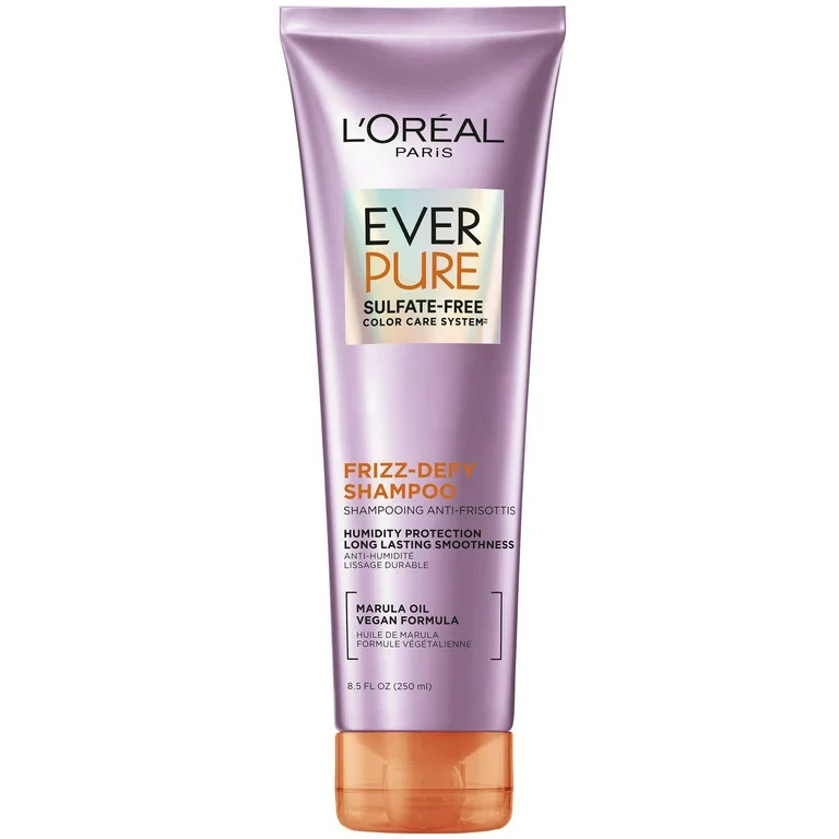 L'Oreal Paris EverPure Frizz Defy Sulfate Free Color Treated Hair, Shampoo, 8.5 fl oz - Walmart.c... | Walmart (US)