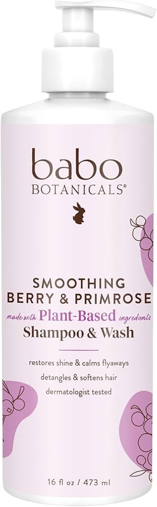 Babo Botanicals Smoothing Berry 2-in-1 Shampoo & Wash - Detangling & Nourishing - Eliminates Friz... | Amazon (US)