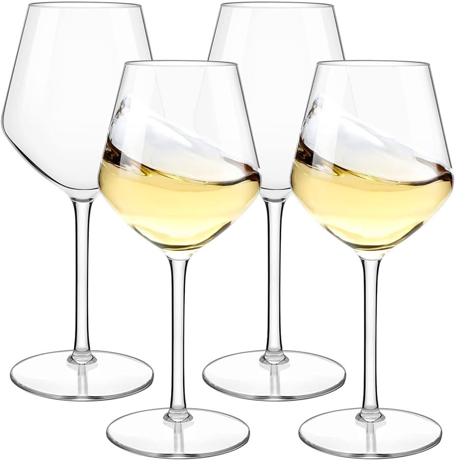 MICHLEY Mordern Large Burgundy Wine Glasses Set of 4, 18.5 oz Tritan Plastic Unbreakable Red Wine... | Amazon (US)