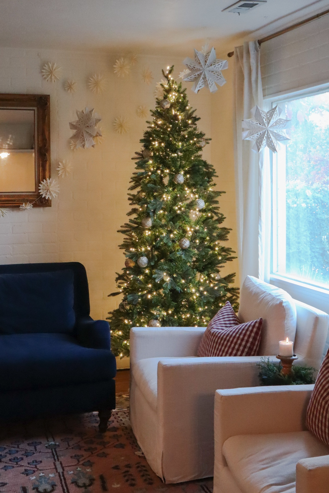 All my favorite Christmas decor finds from Birch Lane! 

I snagged a few mini wreaths, the red gingham pillows, the striped vase, and paper snowflakes to add more whimsy to my holiday decorations this year. ☃️🎄❄️🕯️

@birchlane #BirchlanePartner #MyBirchlane 

#LTKSeasonal #LTKHome #LTKHoliday