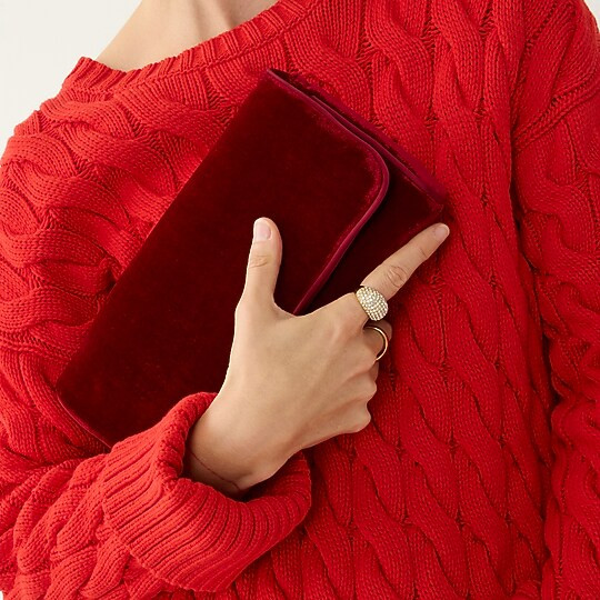 Florence convertible clutch in velvet | J. Crew US