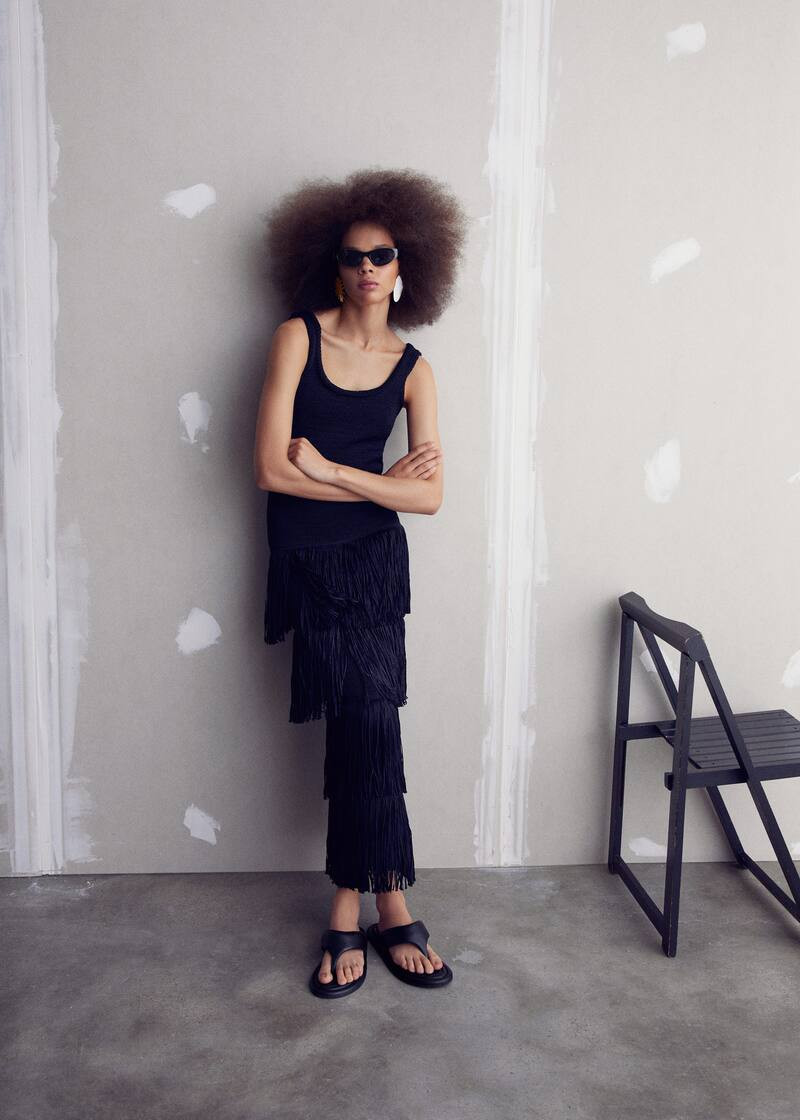 Leather sandals with straps | MANGO (UK)