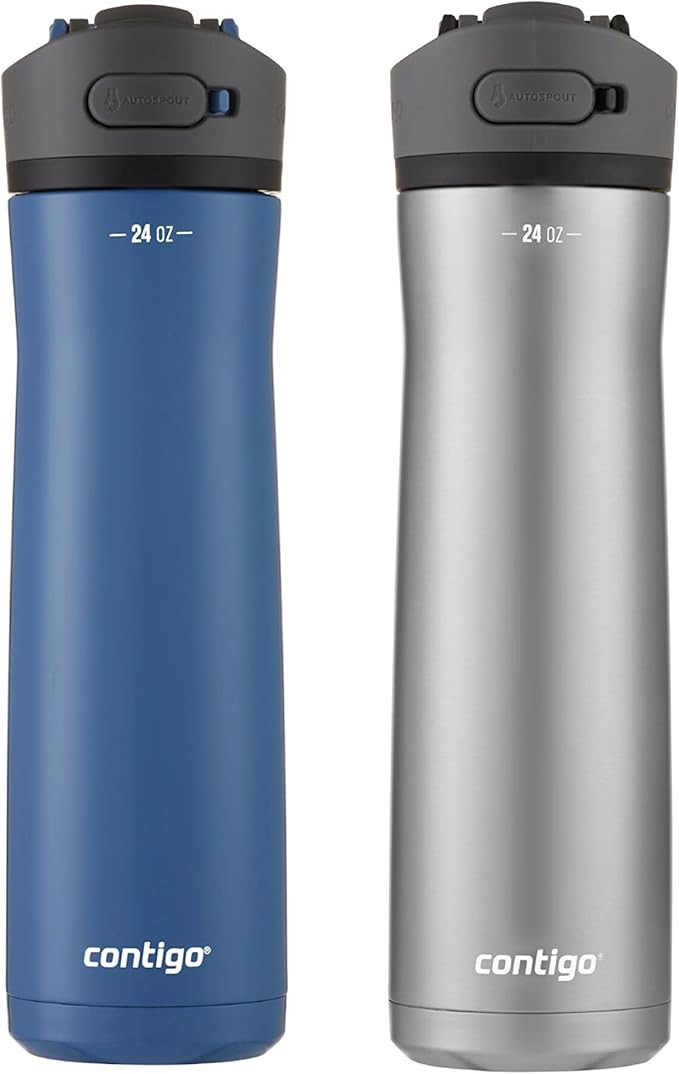 Contigo 24oz Leakproof Stainless Steel Water Bottle with Straw & Handle, Dual Insulated for Cold ... | Amazon (US)