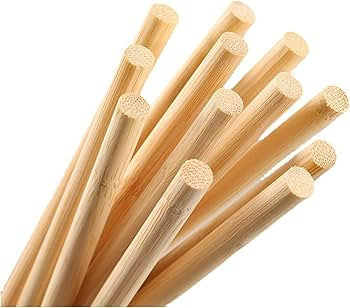 HOPELF 10 PCs Dowel Rods Wooden Sticks Bamboo Dowels - 3/8 x 36 Inch - Crafts Assortment | Amazon (US)